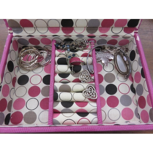 183 - Jewellery box with lot of Silver and Silver Gem Jewellery