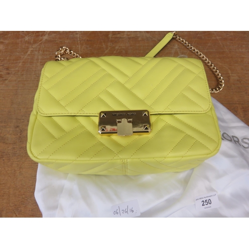 250 - Yellow Michael Kors Yellow Handbag with dust cover