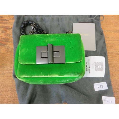 Tom Ford Green Mini Velvet Bag with dust cover