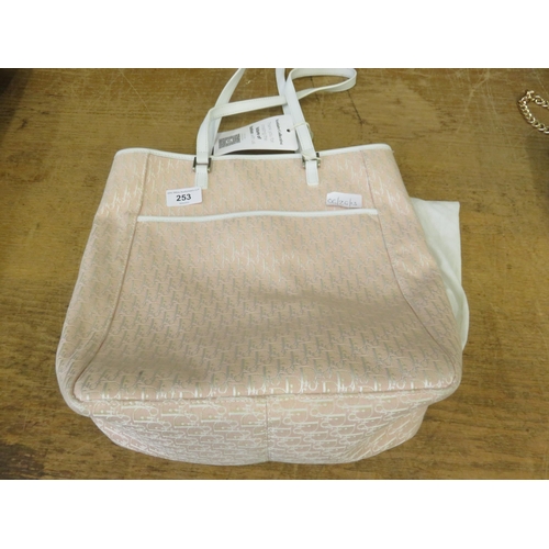 253 - Dior Pink and White Handbag with dust bag