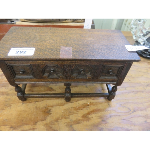 292 - Apprentice piece Jacobean Style Side Table/Lowboy