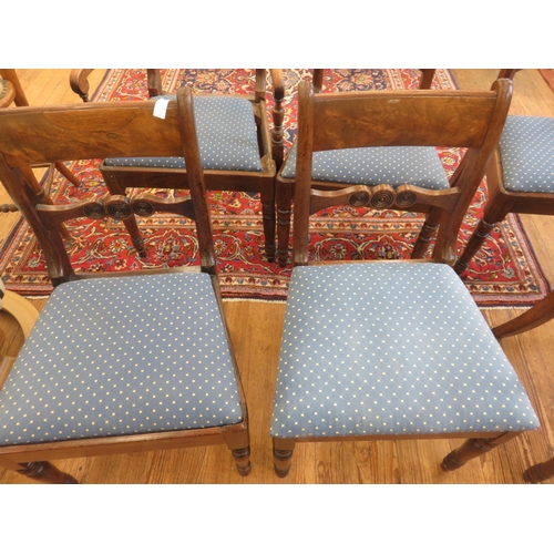 367 - Set of Six Regency Style Mahogany Framed Dining Chairs