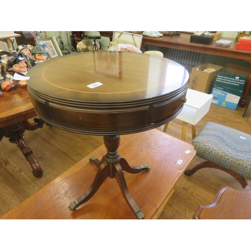 377 - Drum Top Occasional Table