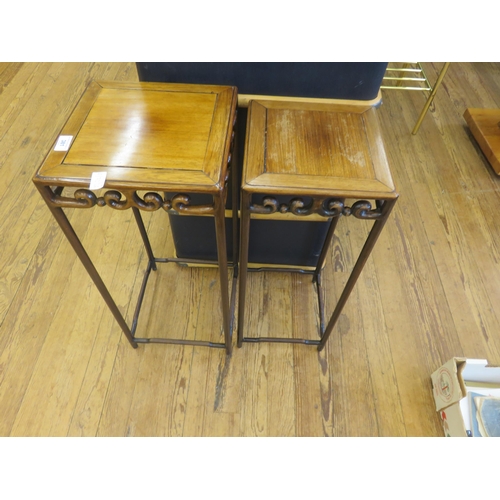 381 - Two Chinese Hardwood Pot Stands, in sizes