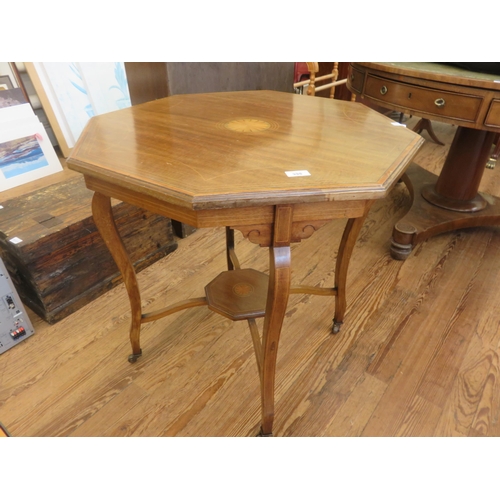 398 - Inlaid Mahogany Octagonal Table