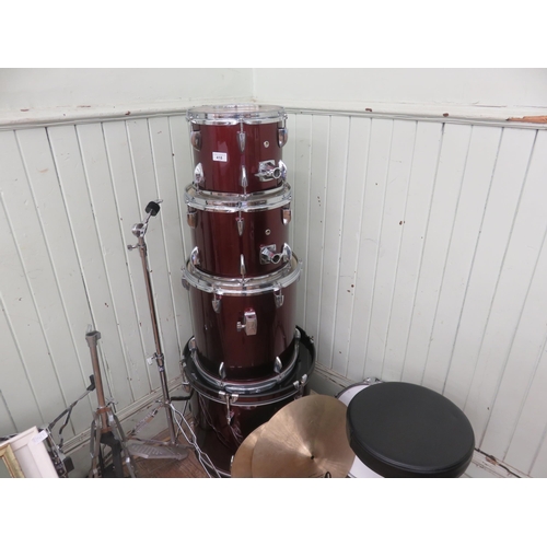 418 - Pulse Percussion Five Piece Drum Kit