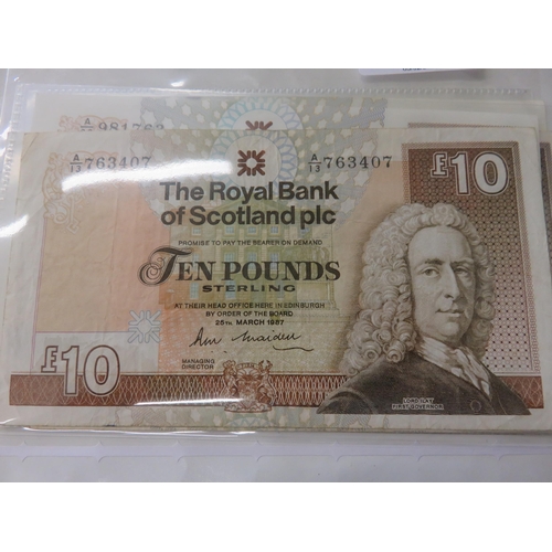 76 - Group of five Royal Bank of Scotland £10 notes, 1987-1990