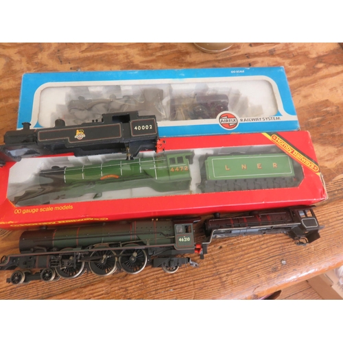 177 - Two Boxes containing Three Boxed Locos, Model Kits and Loose Carriages