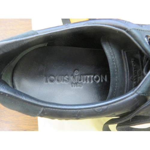 185 - Louis Vuitton Black Trainers with dust bag