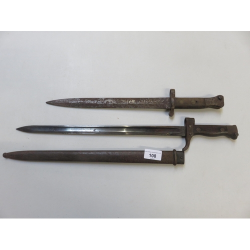 108 - Two Bayonets and Scabbards