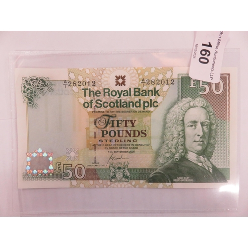 160 - Royal Bank of Scotland £50 note, 14th September 2005