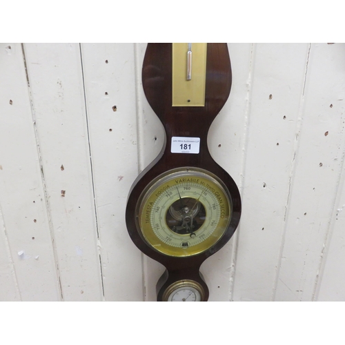 181 - Mahogany cased Barometer