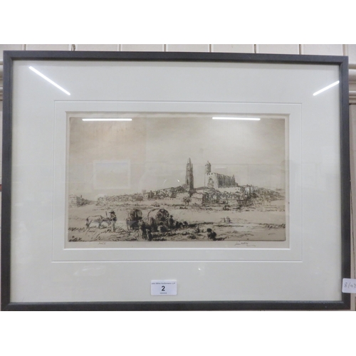 2 - Framed and Signed Etching 