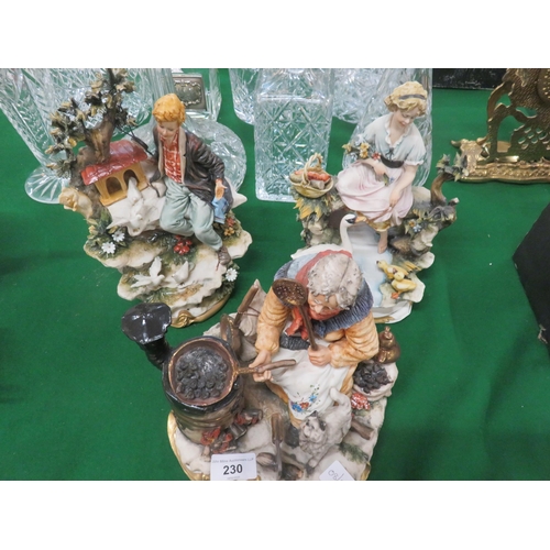 230 - Three Capodimonte Figures