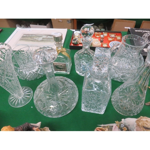 231 - Collection of Decanters, Crystal Vases etc.