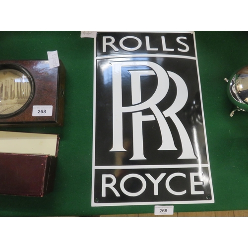 269 - Enamel Rolls Royce Sign