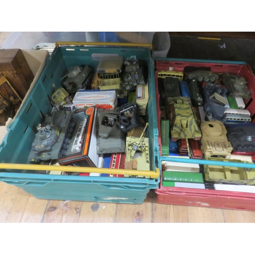 300 - Two Boxes of Pre-Mende Tank Model Kits and Model Buses