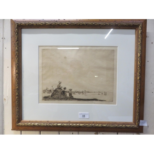 33 - Framed Etching 