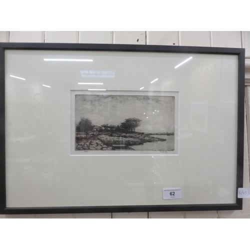 62 - Framed and signed Etching 