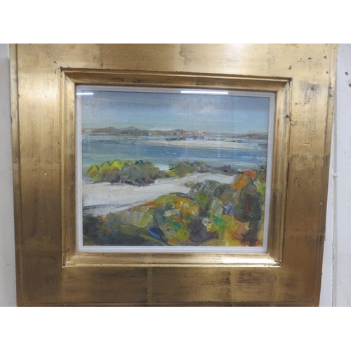 7 - Framed Oil Painting - A Coastal Landscape Scene - Gordon Bryce - 25cm x 30 cm