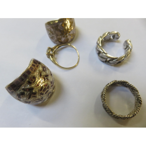 81 - Gold Dress Ring, Two Silver Rings and Two Others