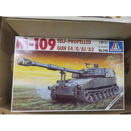 324 - Box of self propelled Gun Model Kits