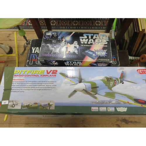 351 - Radio Controlled Spitfire Star Wars Board Game, Yamaha Keyboard