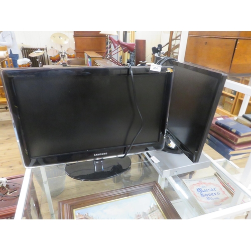 414 - Small Television Monitor and CD Player