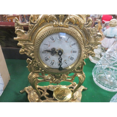 228A - Gilt Metal Mantel Clock