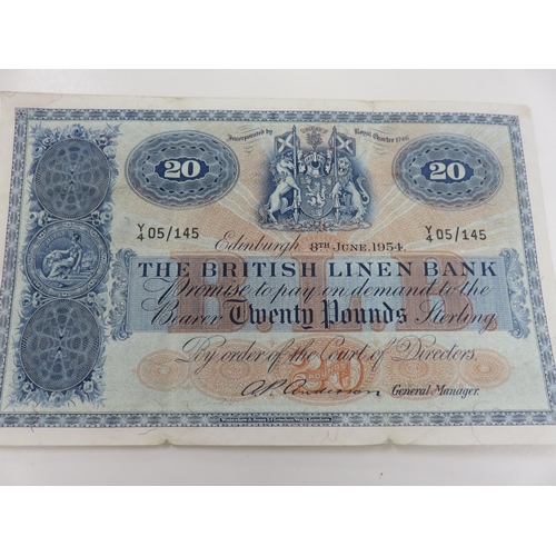 118 - British Linen Bank £20 note, 8th June 1954