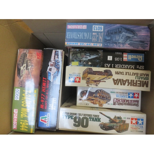 297 - Box of Tank Model Kits