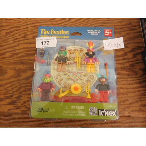 172 - The Beatles Yellow submarine Knex Four Figure Set