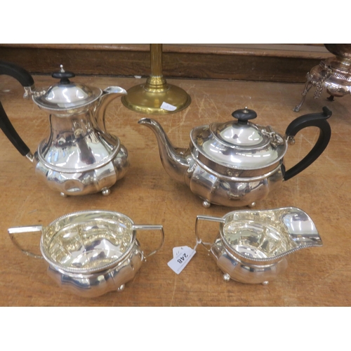 Four piece Birmingham Silver Tea Service, 50 troy ozs. (gross)