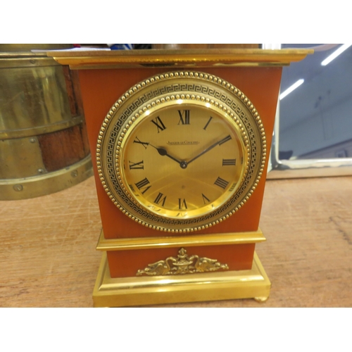 Jaeger-le-Coultre Brass and Bakelite Mantel Clock