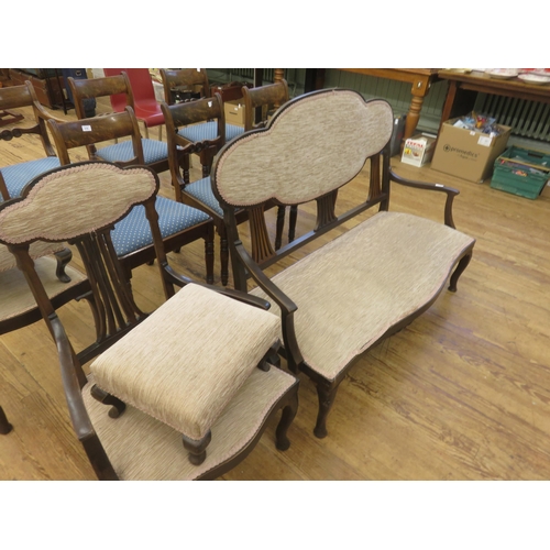 375 - Five Piece Parlour Suite - Two Seater Sofa, Two Chairs and Two Footstools