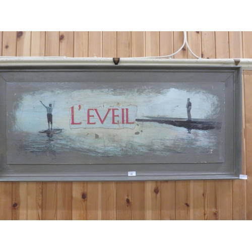 28 - Large Framed Painting - L'Eveil