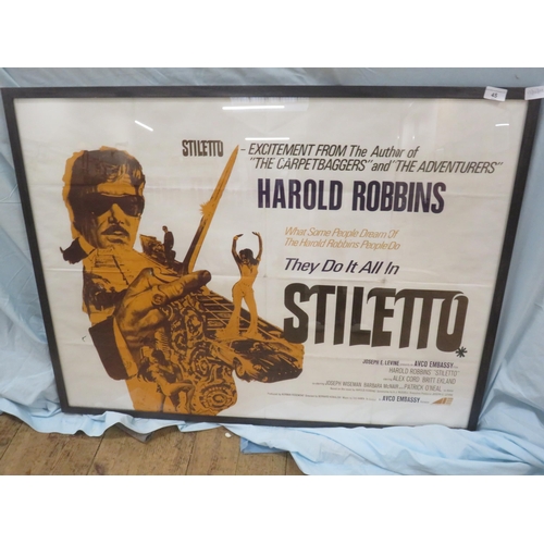 45 - Framed Film Poster - Stiletto