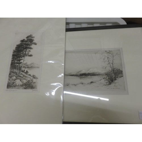 50 - Two odd Etchings - by Jackson Simpson as J. McArdle