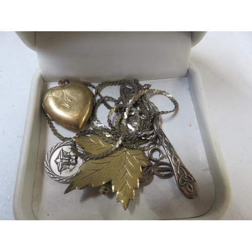 64 - Small Quantity of Silver Jewellery and a Gilt Metal Locket