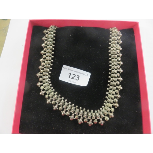 123 - Victorian Silver Collarette Necklace