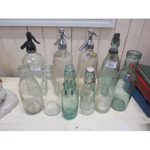 212 - Quantity of Soda Syphons and Lemonade Bottles