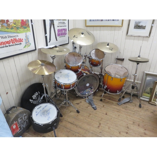 428 - Signed Sonor Drum Kit - Once Owned by Bill Legend of T-Rex 1970-1974