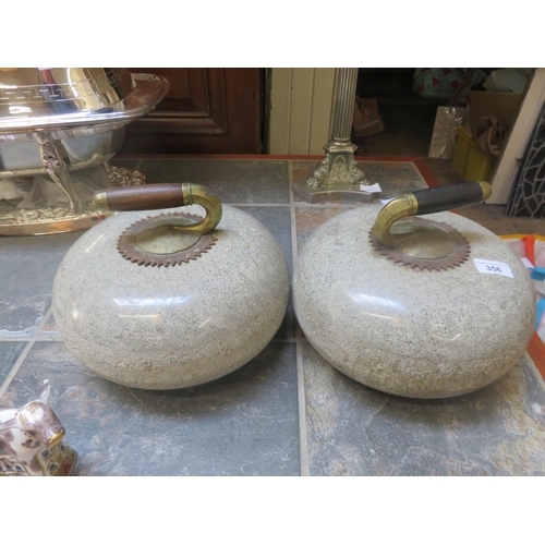 Pair of R.A.S. Curling Stones