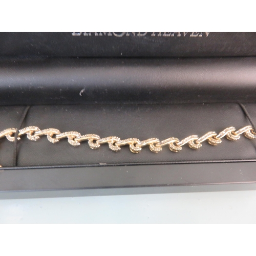 Gold Diamond Bracelet, signed