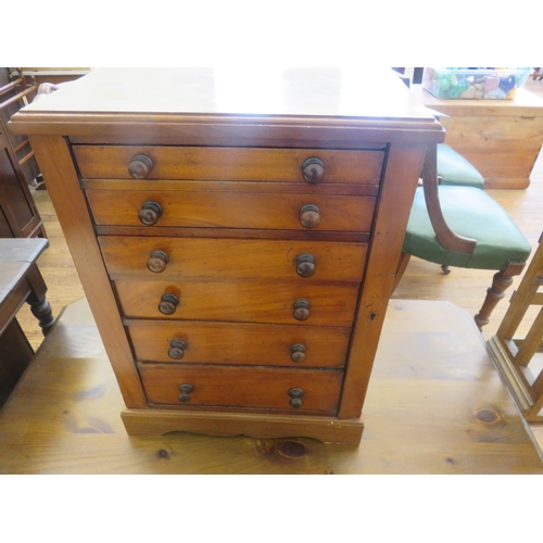 Small Mahogany Six Drawer Wellington Type Chest