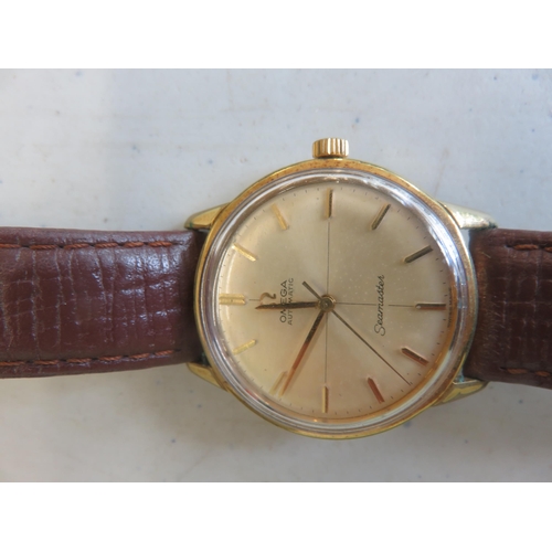 Gents Omega Seamaster on Leather Strap