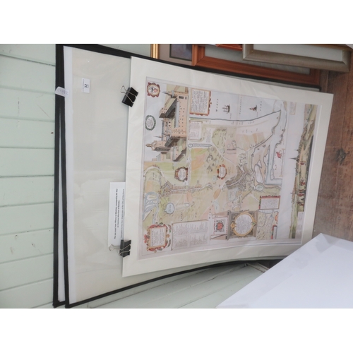 32 - Three Antique Map Engravings, Aberdeen and the Coast From Aberdeen to Montrose x2