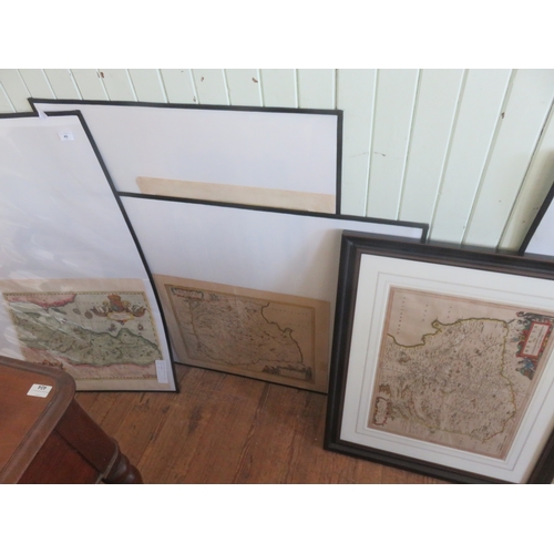 40 - Four Antique Map Engravings, The Scottish East Coast
