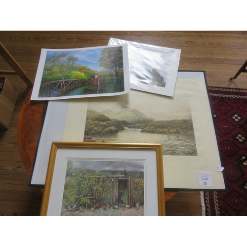 44 - Three Scottish Prints and a Framed Butterworth Print