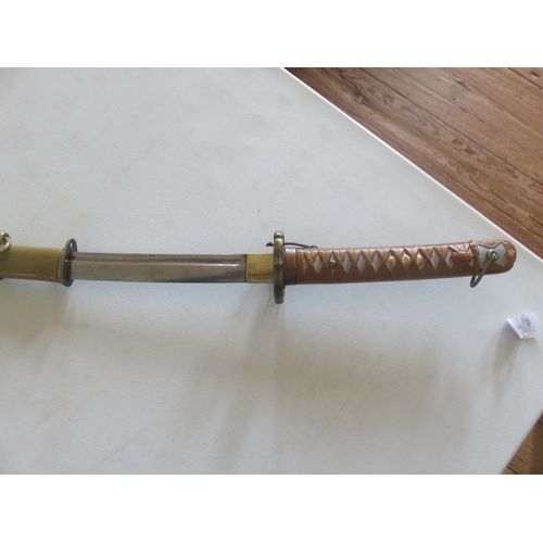 56 - Restored WW2 Katana, Signed To Hilt and Numbered To Blade (61679), Type 95 NCO